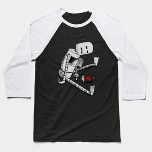 Poor Robot lost his heart, Somber, heartless, Empathy T-Shirt Baseball T-Shirt